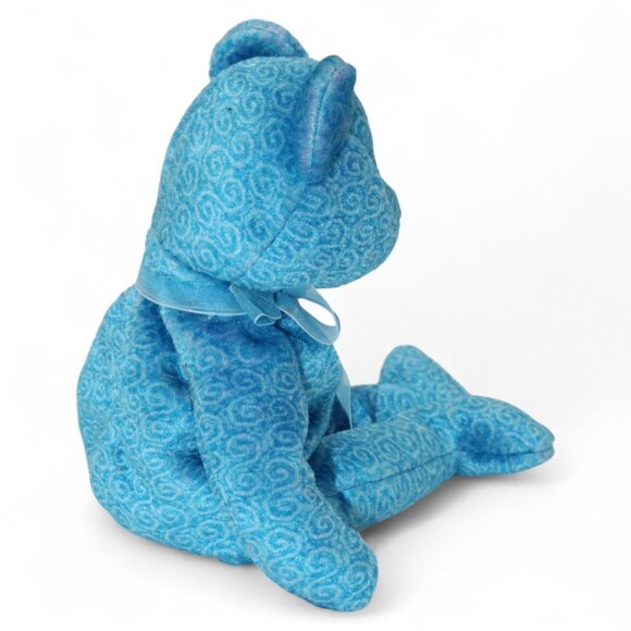 Ty Classy The Peoples Beanie Baby Bear Plush 8.5" Blue Collectible Stuffed Anima - Picture 5 of 9